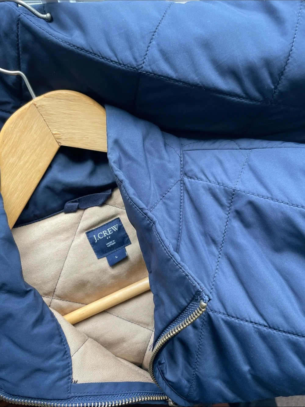 J. Crew Quilted Navy Vest